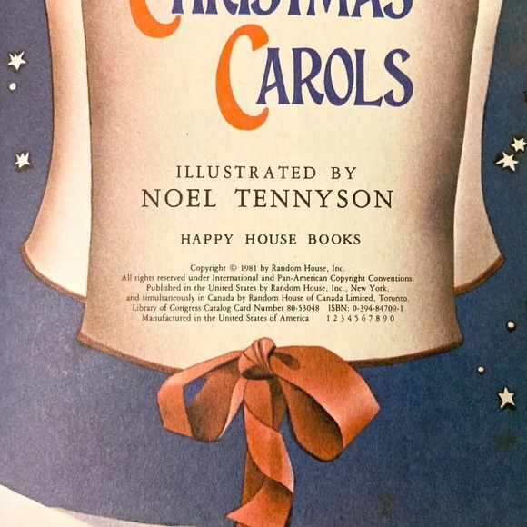 Vintage 1981 Christmas Carols A Treasury of Holiday Favorites Noel  Tennyson - Picture 7 of 15